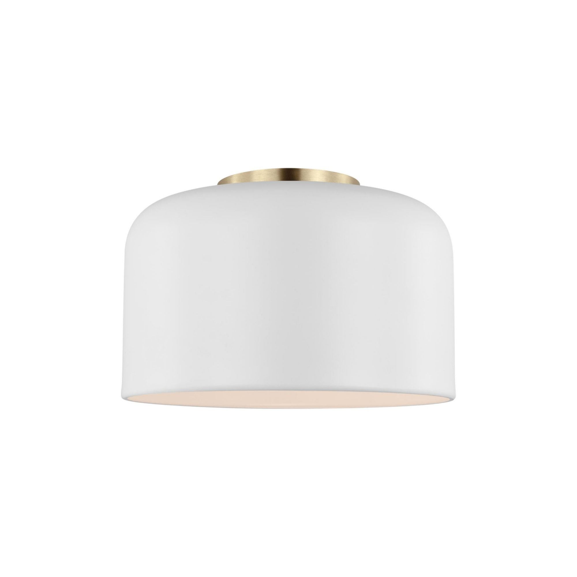 Malone 11" Small Flush Mount, Matte White Finish