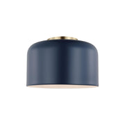Malone 11" Small Flush Mount, Navy Finish