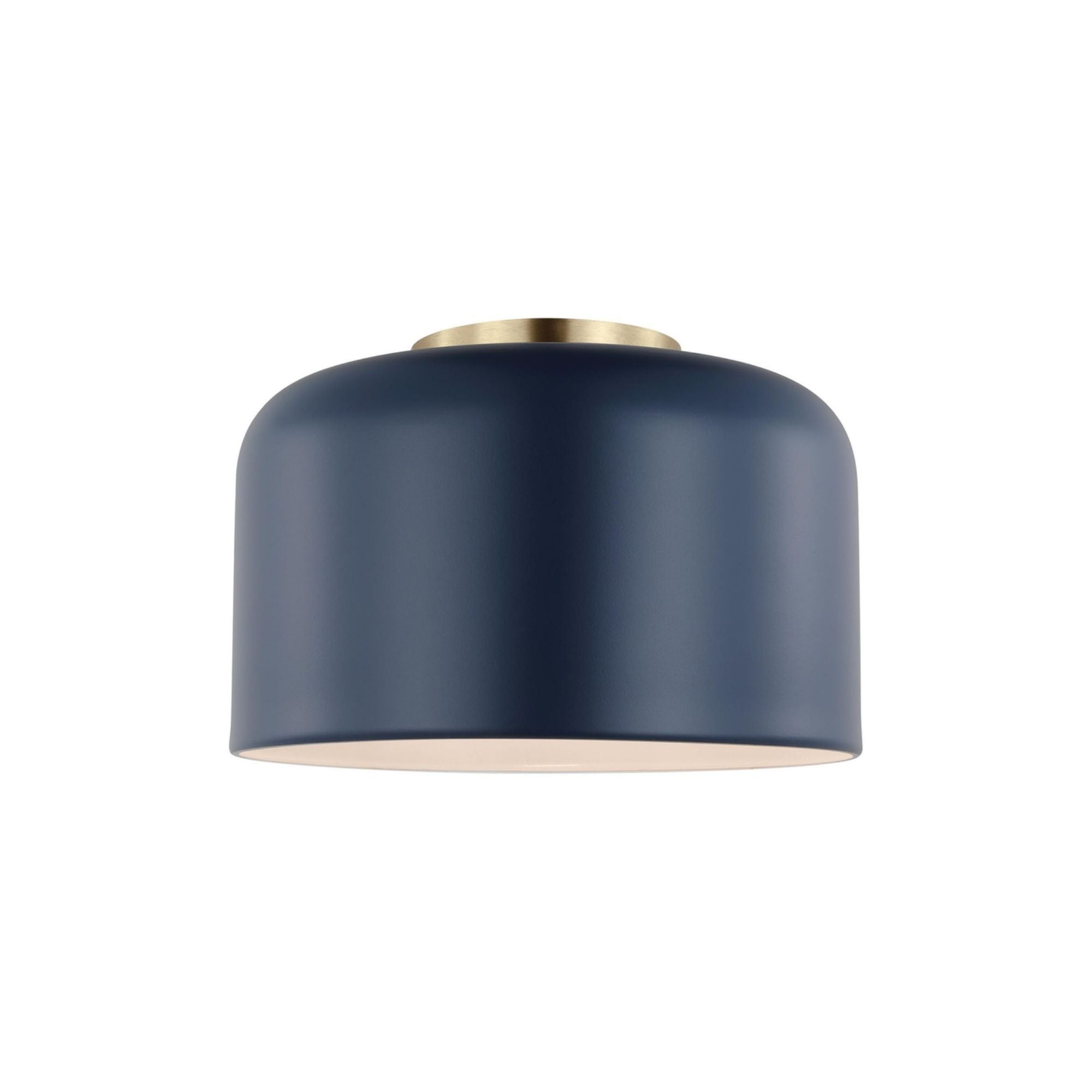 Malone 11" Small Flush Mount, Navy Finish