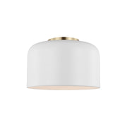 Malone 11" LED Small Flush Mount, Matte White Finish