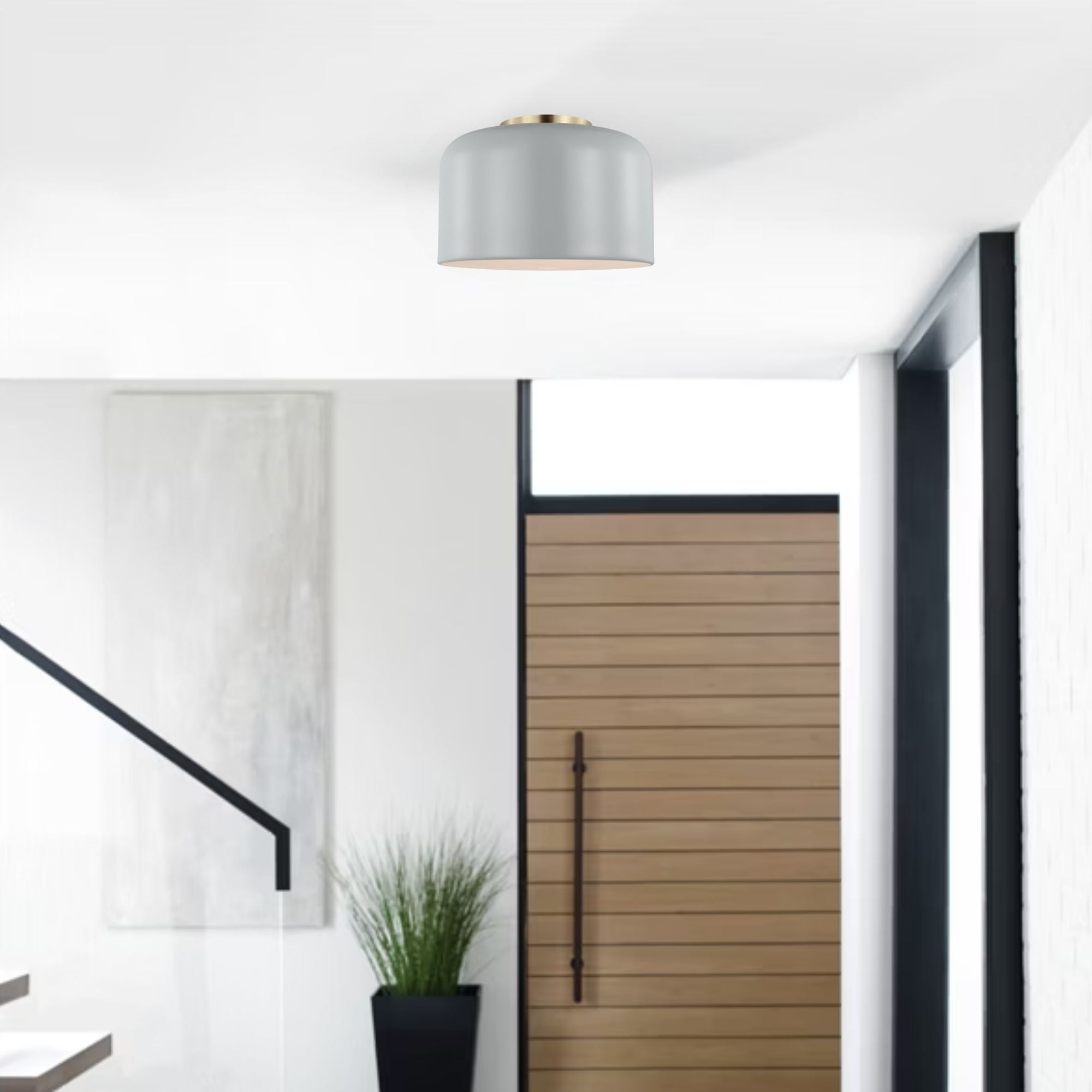 Malone 11" LED Small Flush Mount, Matte Grey Finish