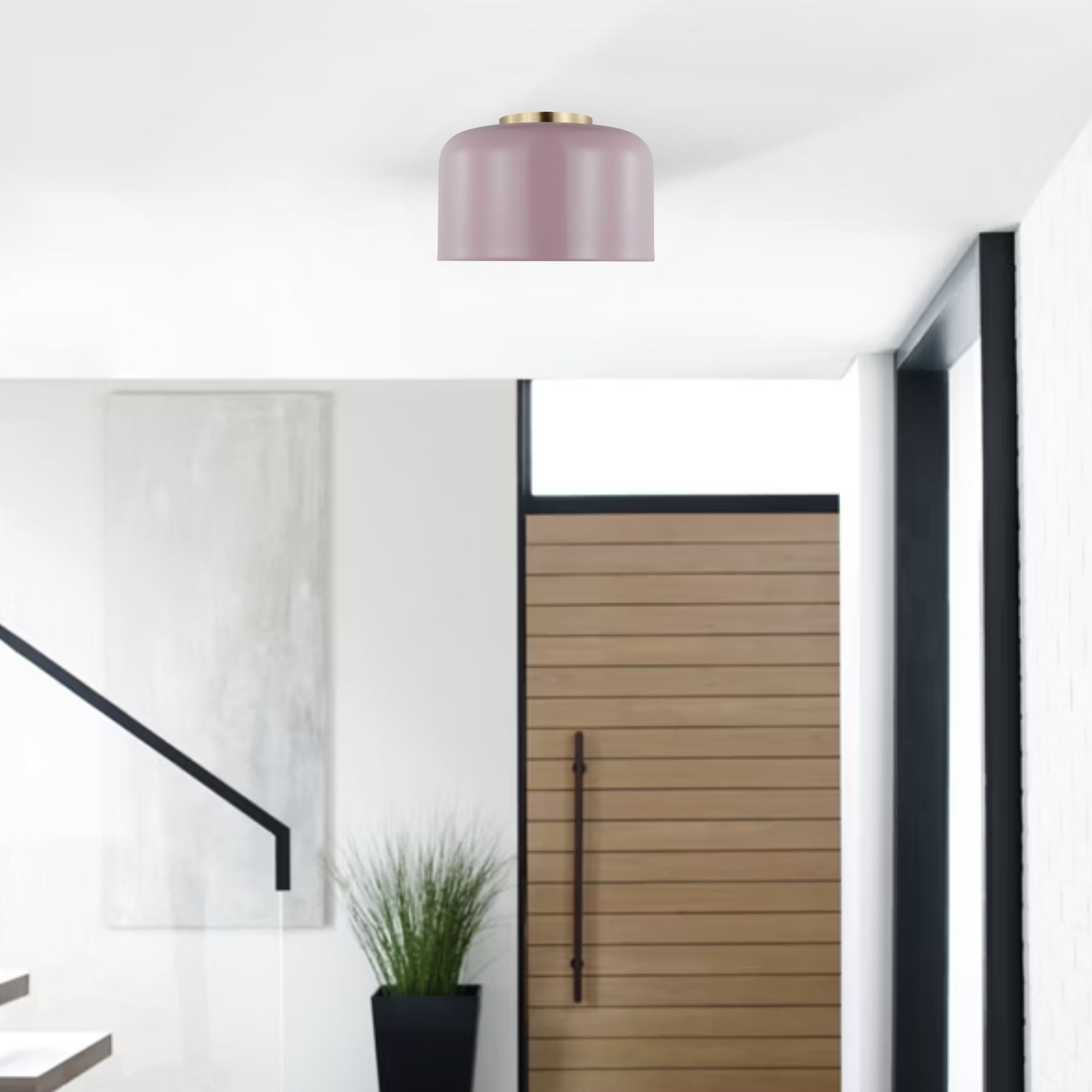 Malone 11" LED Small Flush Mount, Rose Finish