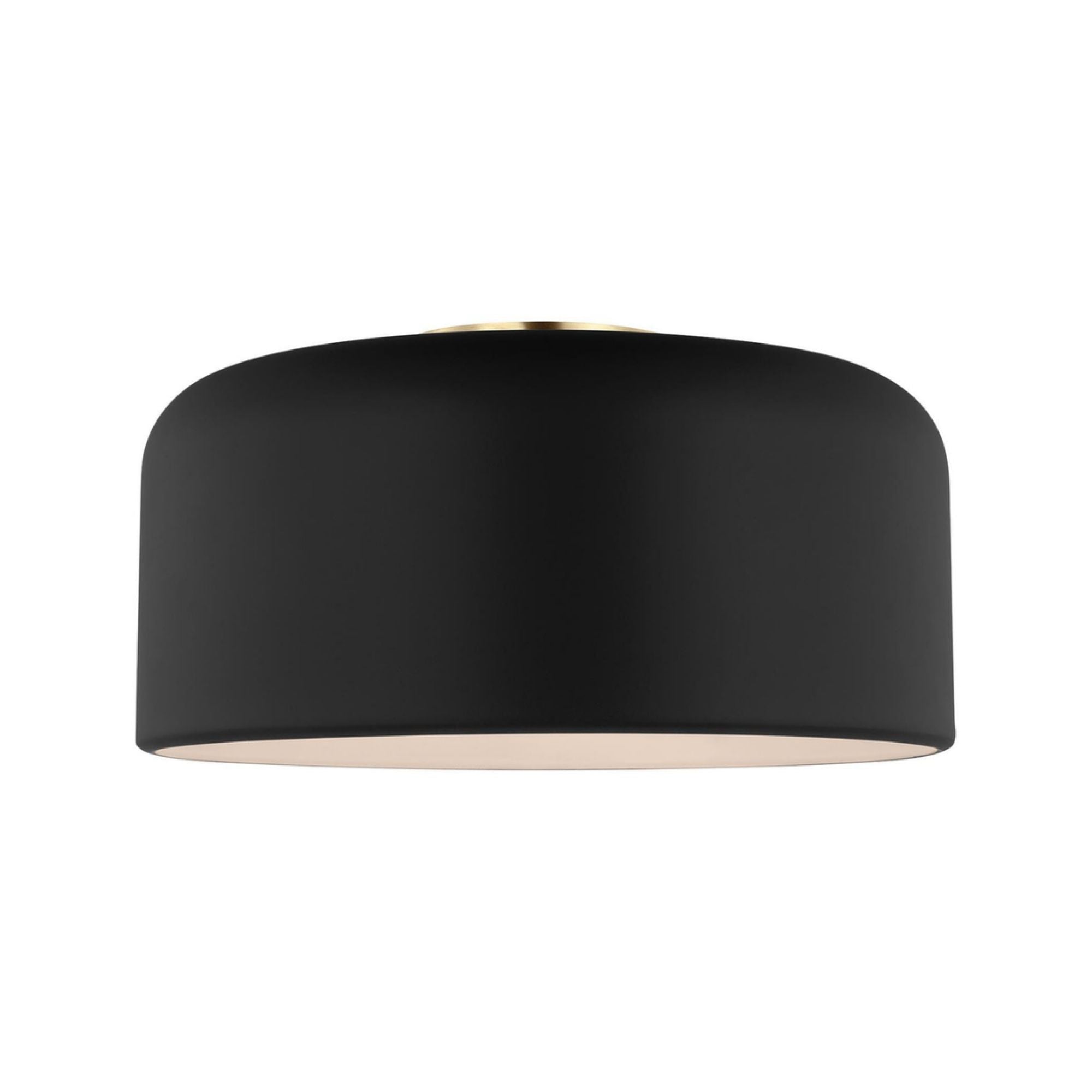 Malone 14" Medium Flush Mount, Midnight Black Finish