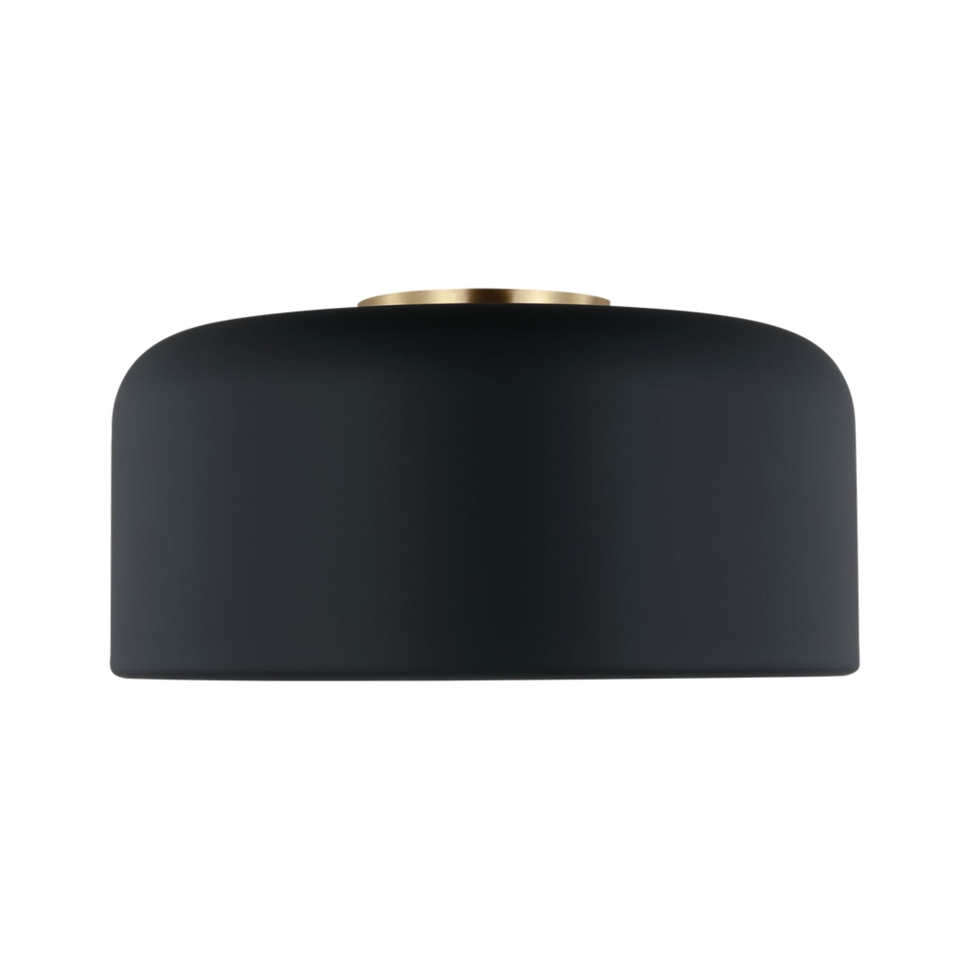 Malone 14" Medium Flush Mount, Midnight Black Finish