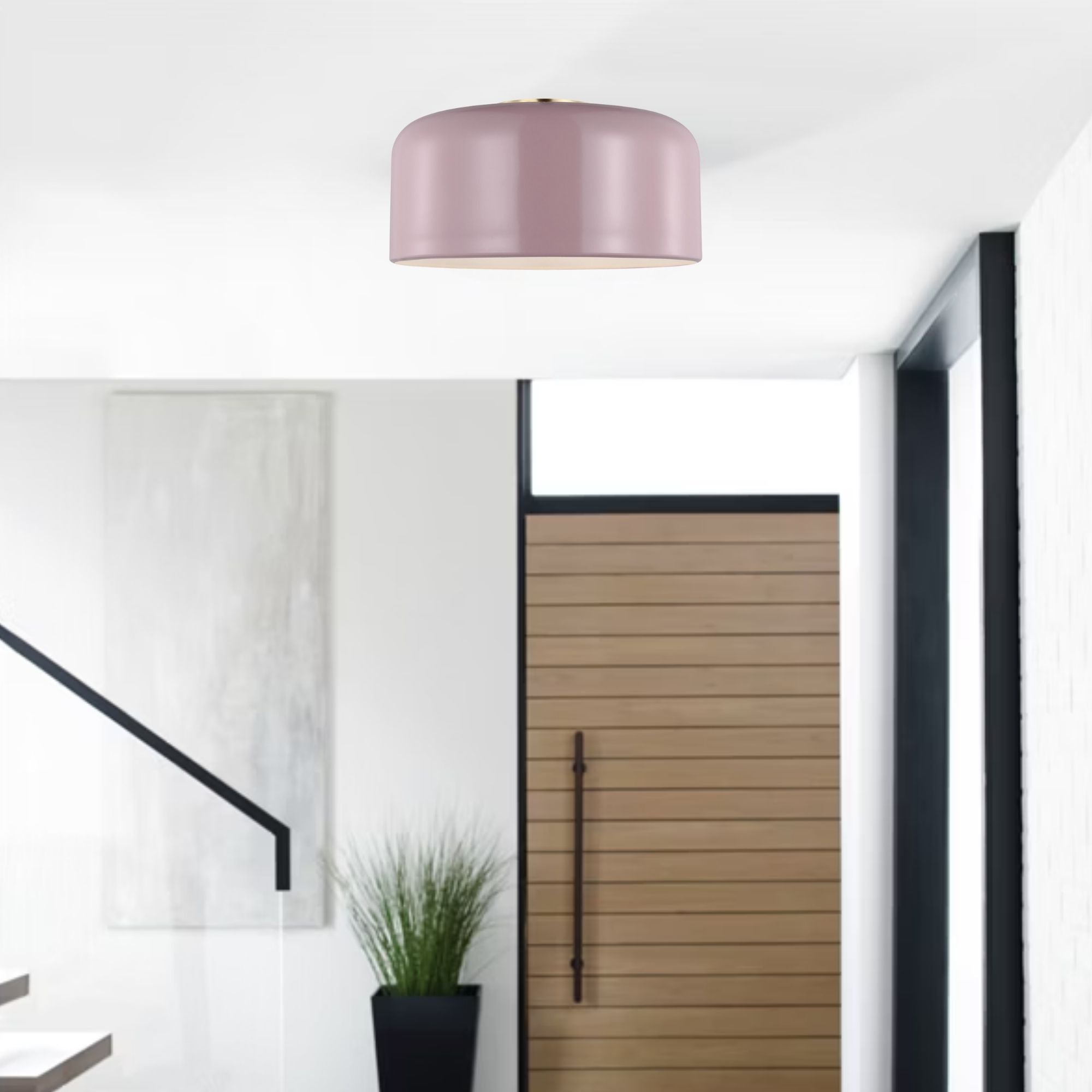 Malone 14" LED Medium Flush Mount, Rose Finish