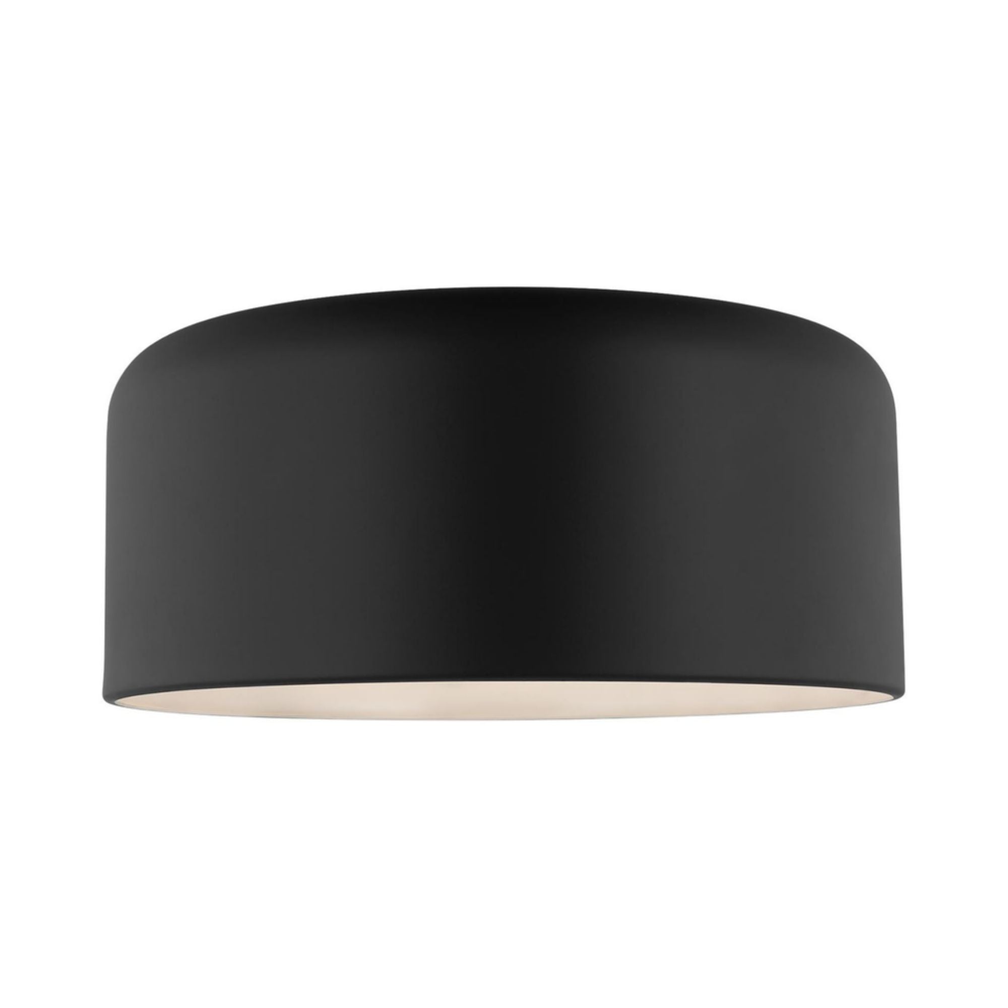 Malone 16" Large Flush Mount, Midnight Black Finish