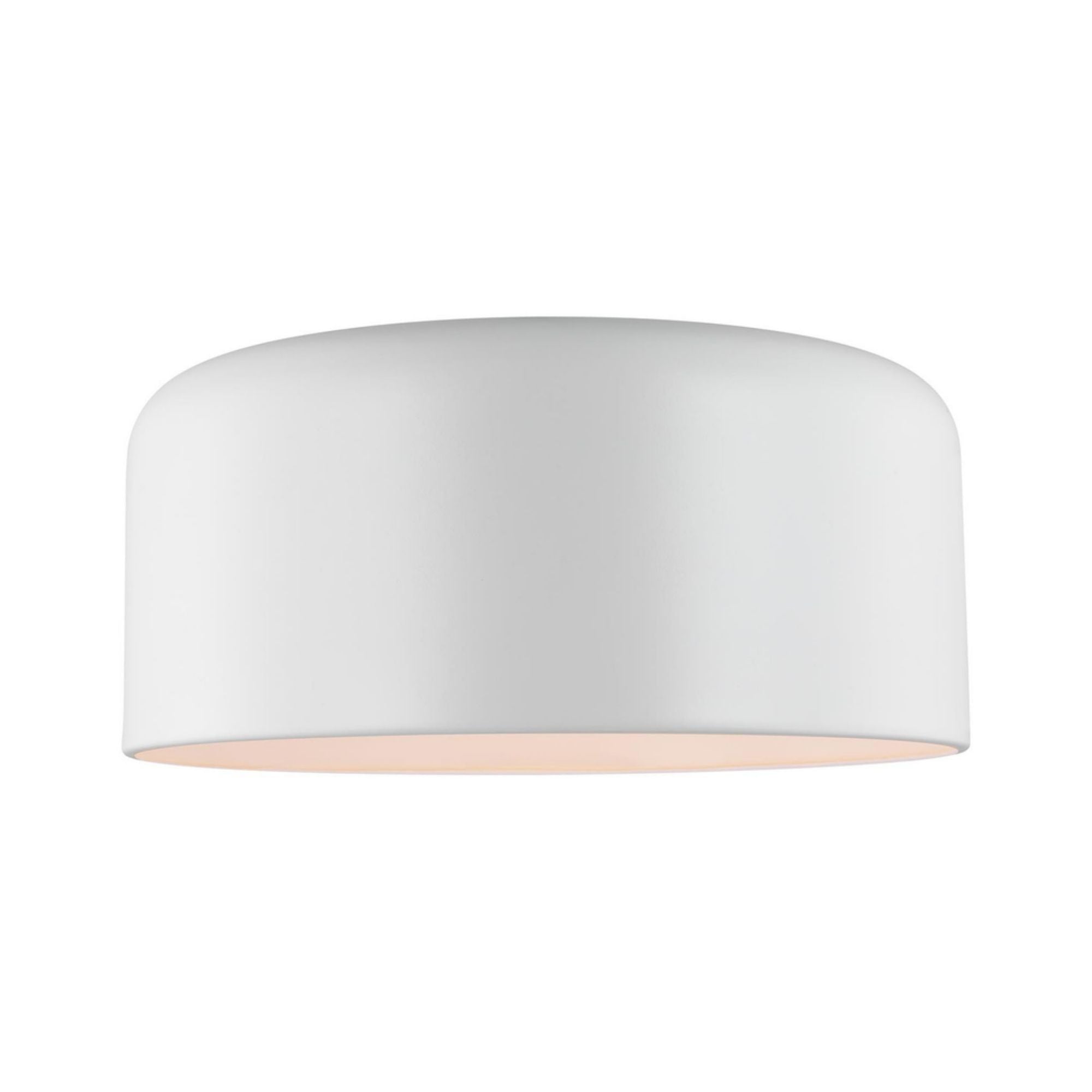 Malone 16" LED Large Flush Mount, Matte White Finish