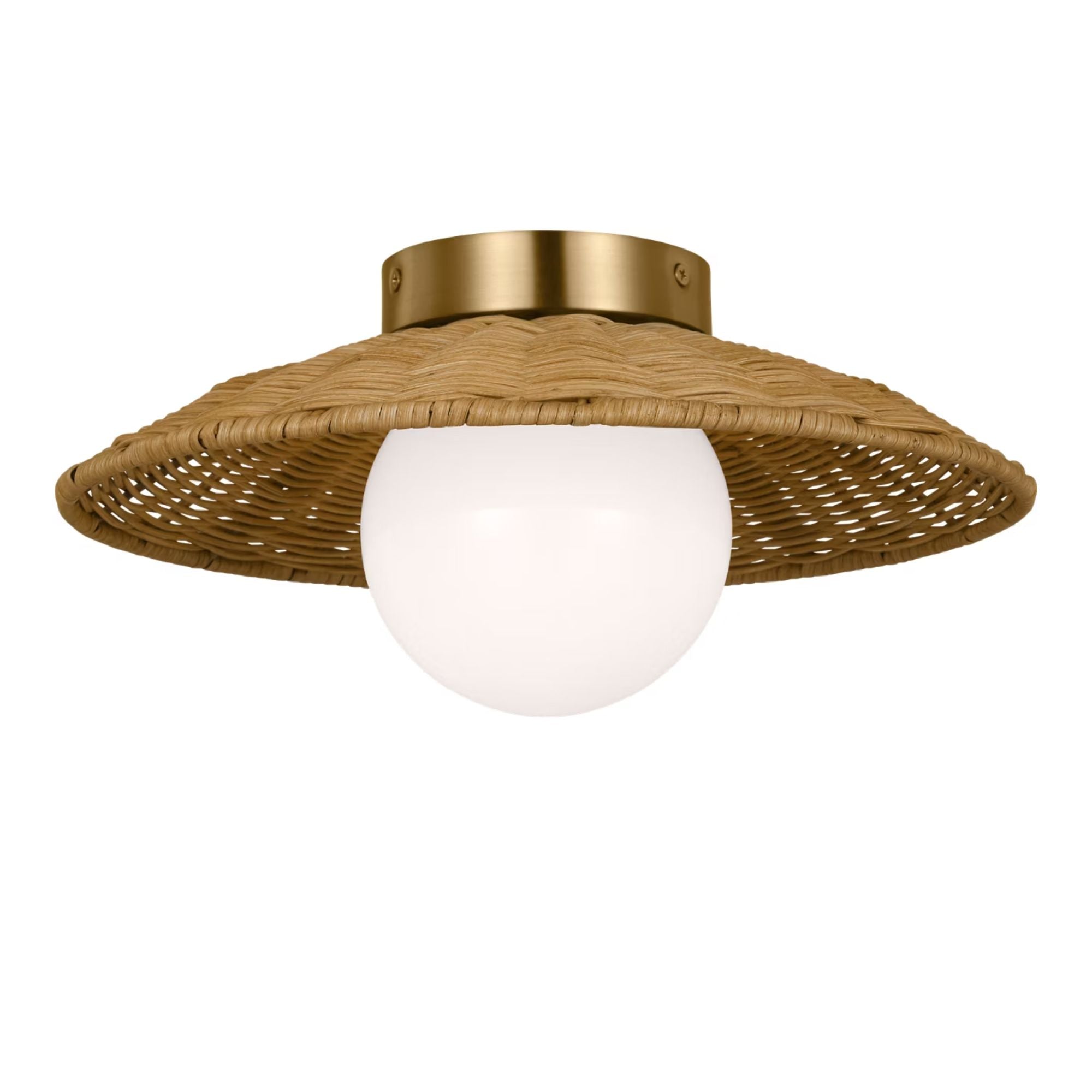 Mari 13" Flush Mount, Burnished Brass Finish