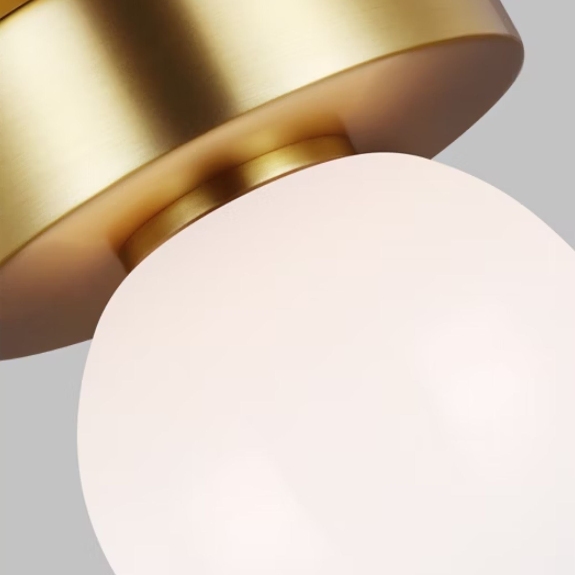 Nodes 8" Flush Mount, Burnished Brass Finish