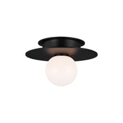 Nodes 8" Flush Mount, Midnight Black Finish
