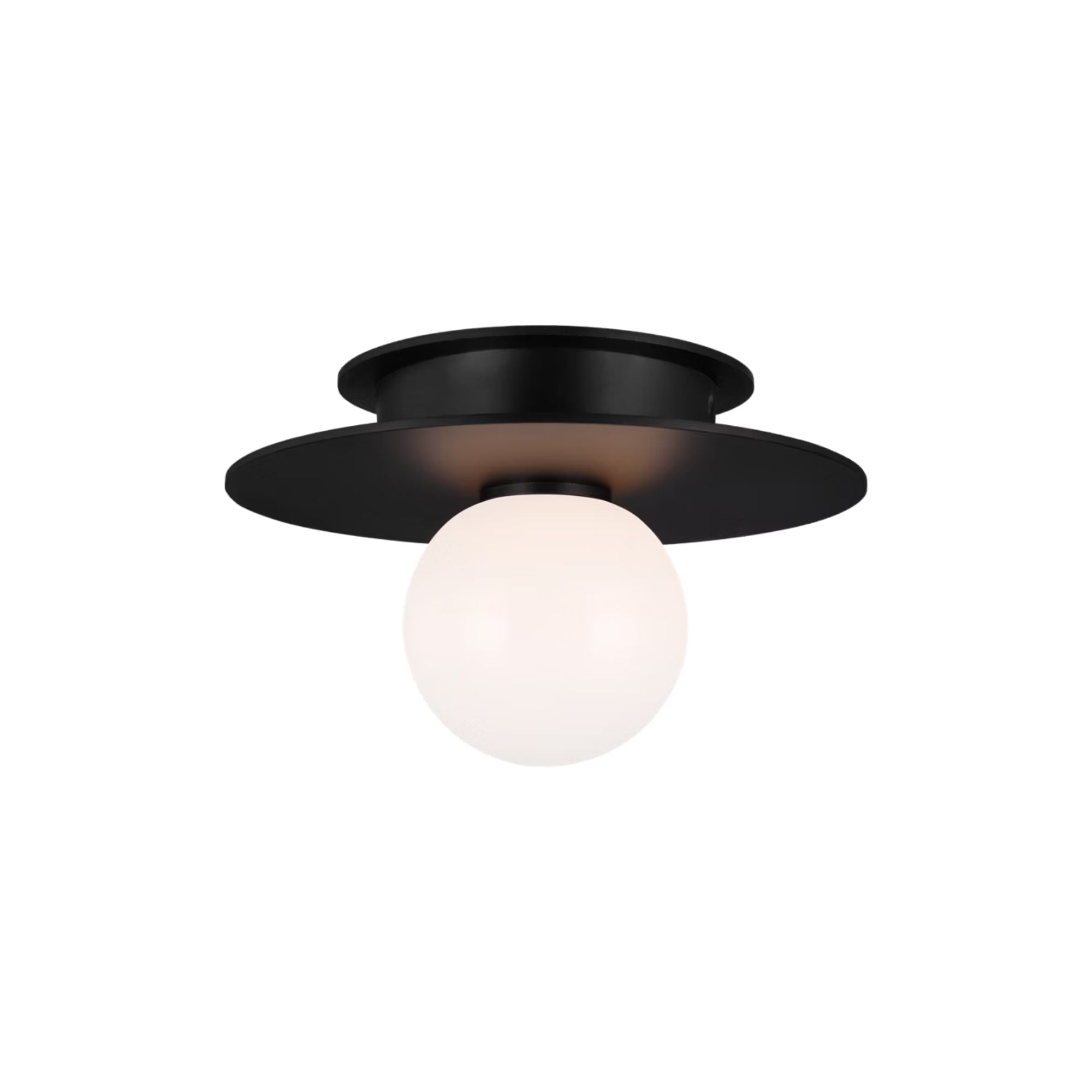Nodes 8" Flush Mount, Midnight Black Finish