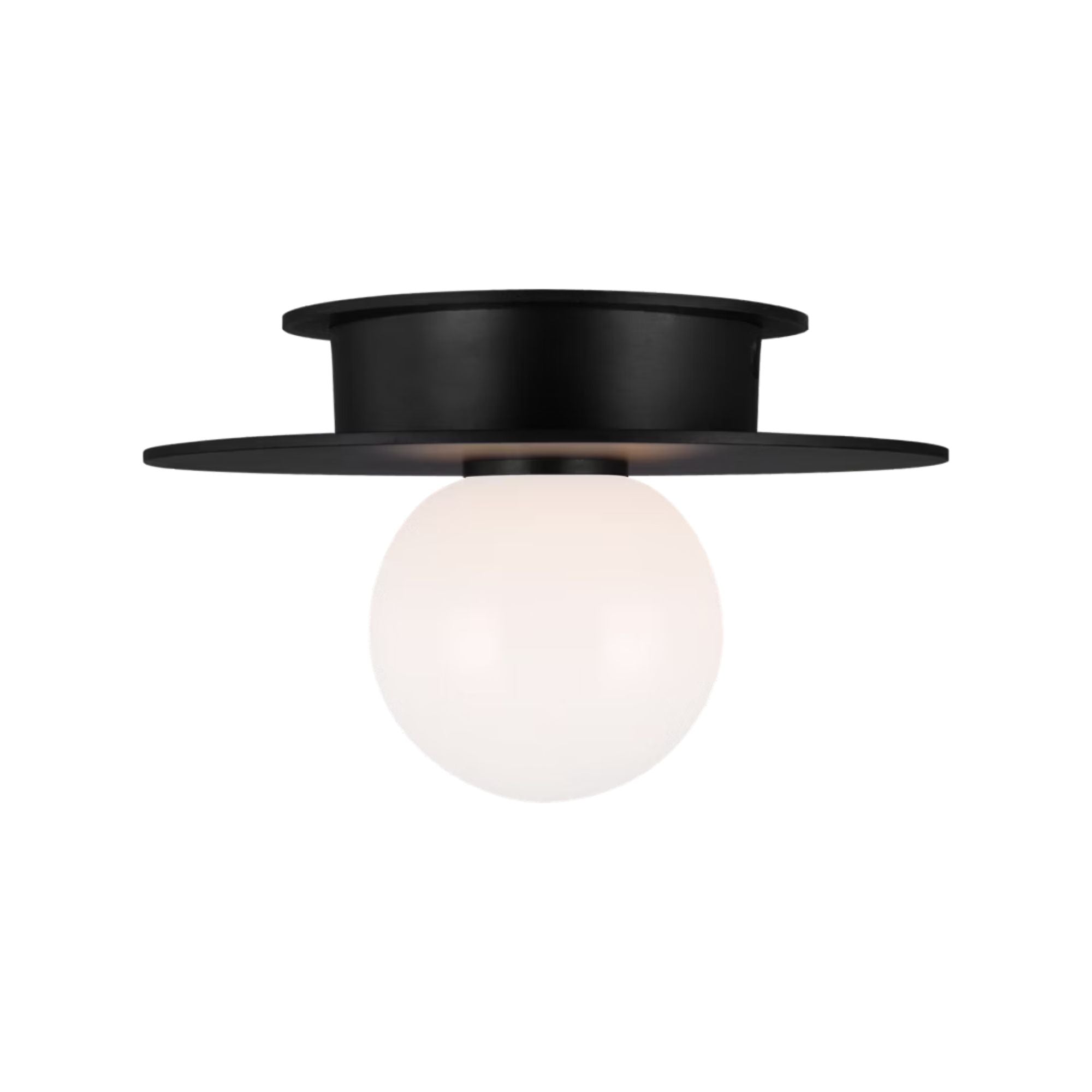 Nodes 8" Flush Mount, Midnight Black Finish