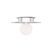 Nodes 8" Flush Mount, Polished Nickel Finish