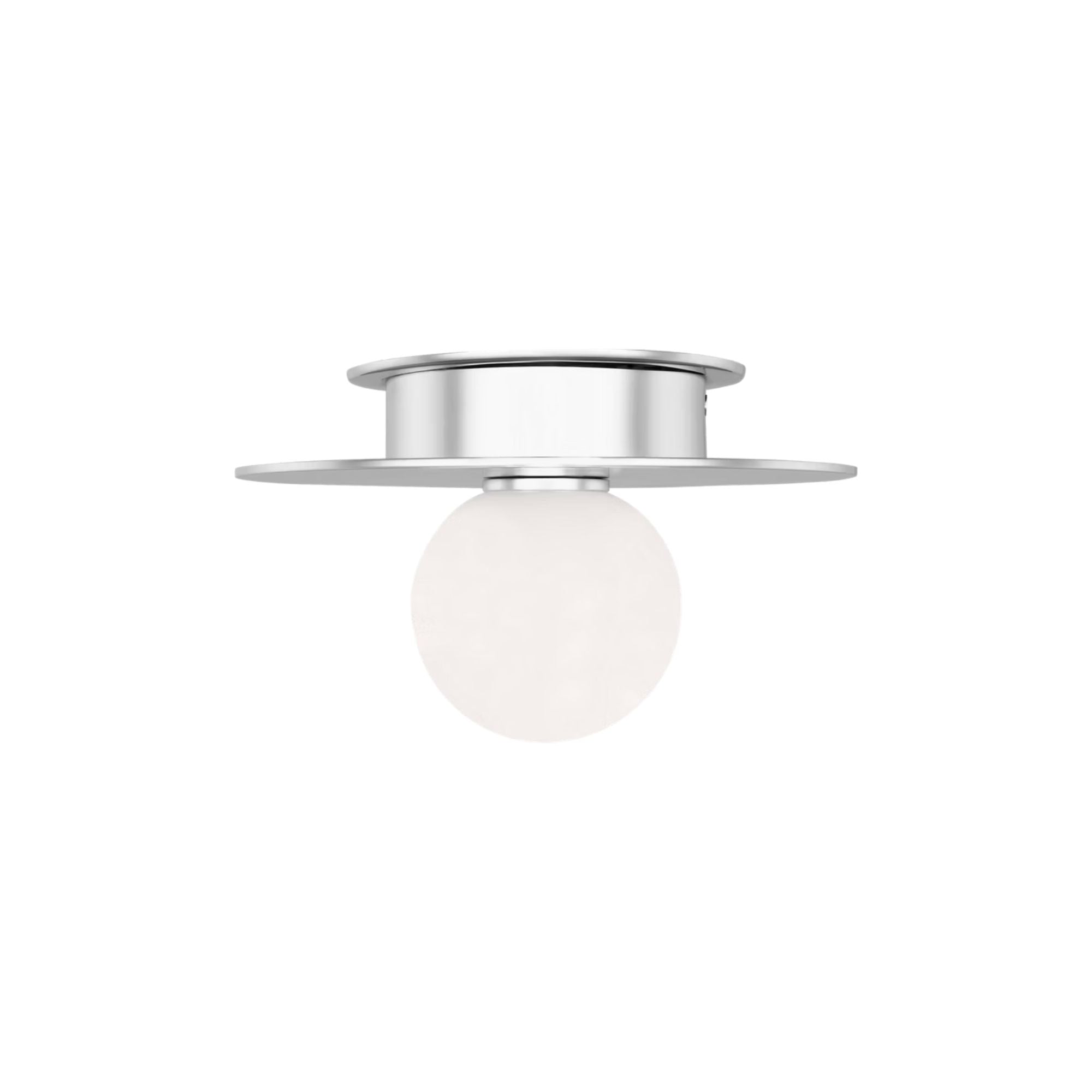 Nodes 8" Flush Mount, Polished Nickel Finish