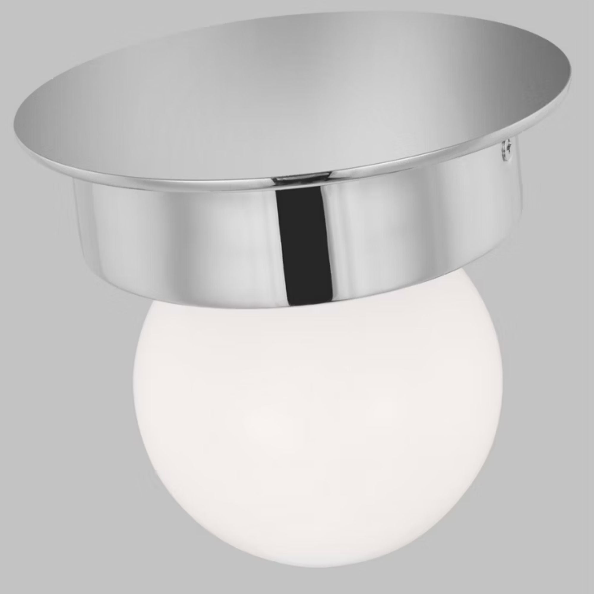 Nodes 8" Flush Mount, Polished Nickel Finish