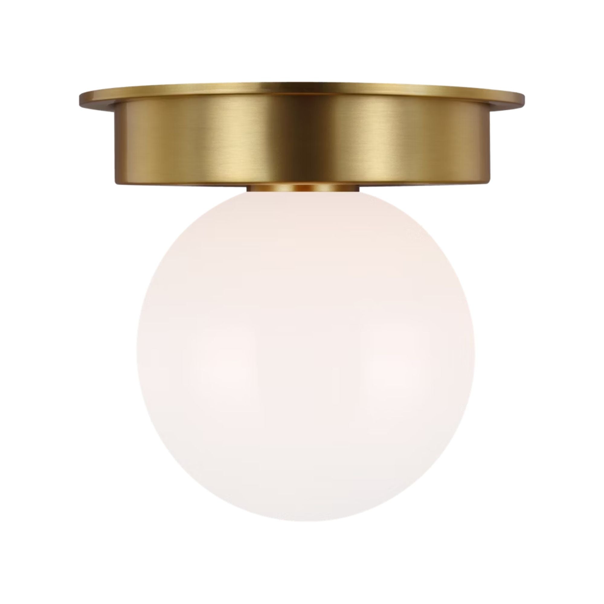Nodes 14" Flush Mount, Burnished Brass Finish