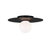 Nodes 14" Flush Mount, Midnight Black Finish