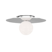 Nodes 14" Flush Mount, Polished Nickel Finish
