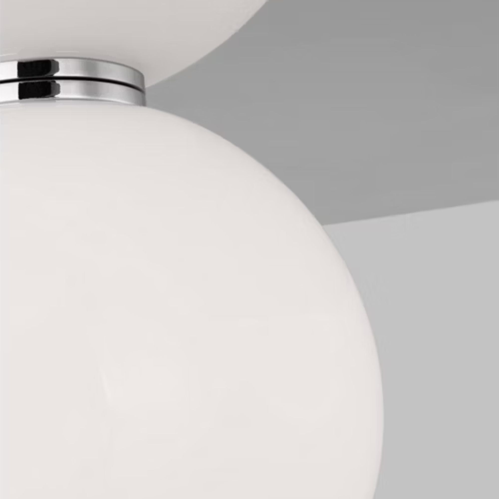 Nodes 14" Flush Mount, Polished Nickel Finish