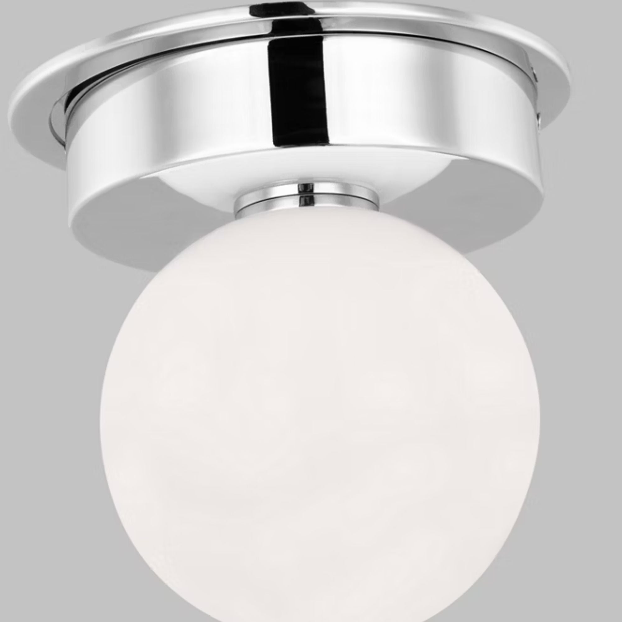 Nodes 14" Flush Mount, Polished Nickel Finish