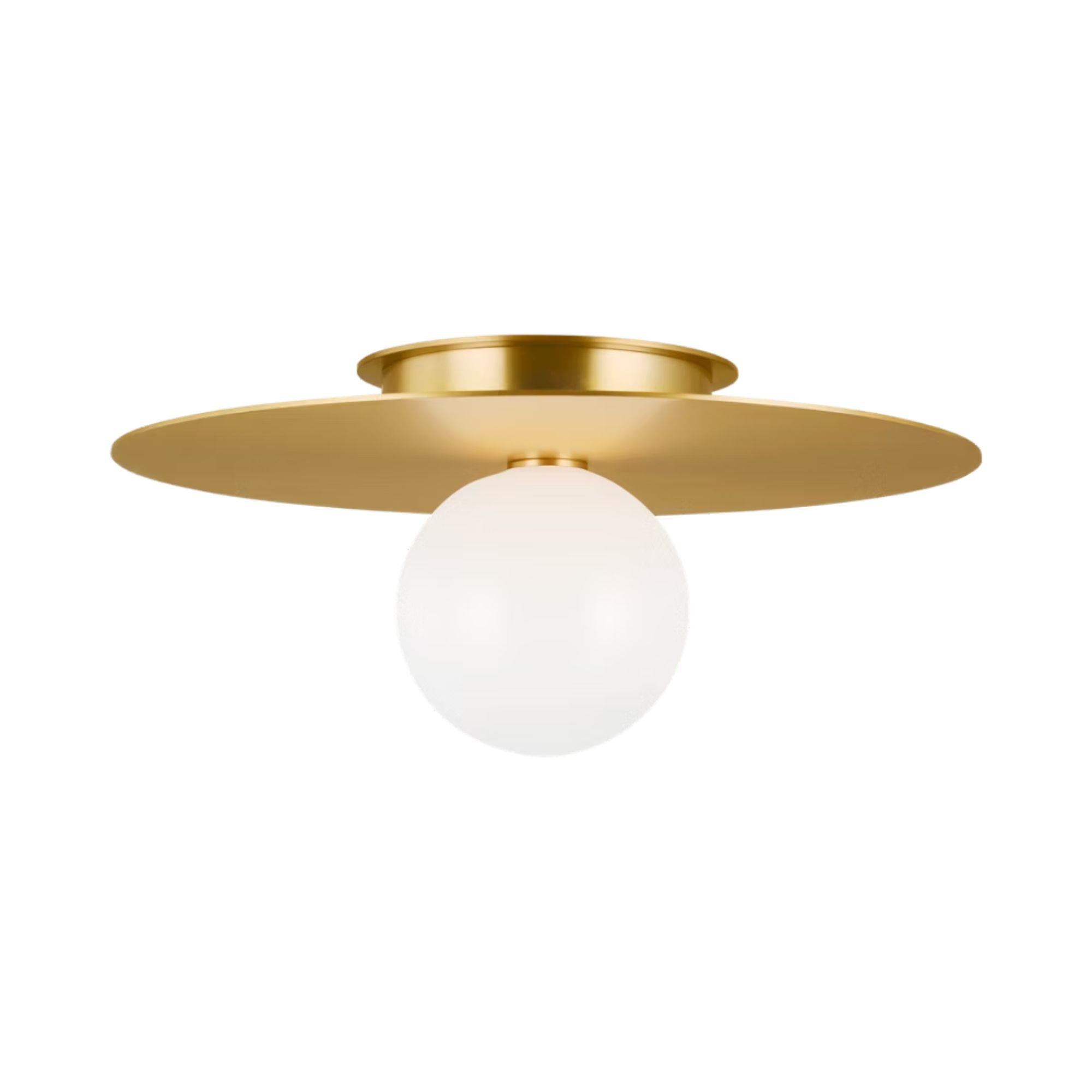 Nodes 18" Flush Mount, Burnished Brass Finish