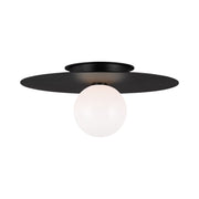 Nodes 18" Flush Mount, Midnight Black Finish