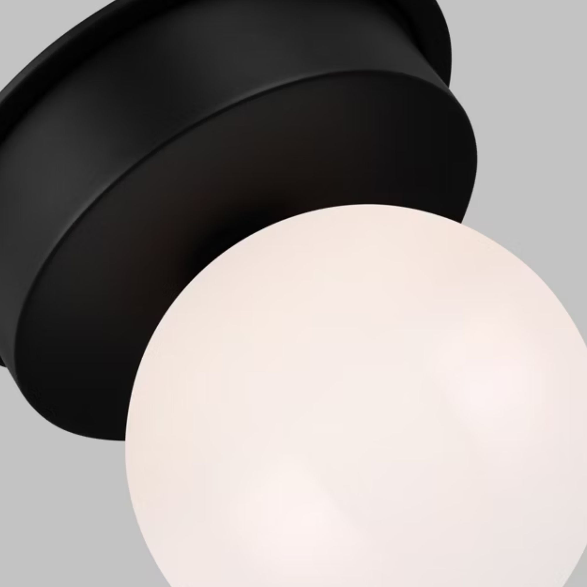 Nodes 18" Flush Mount, Midnight Black Finish