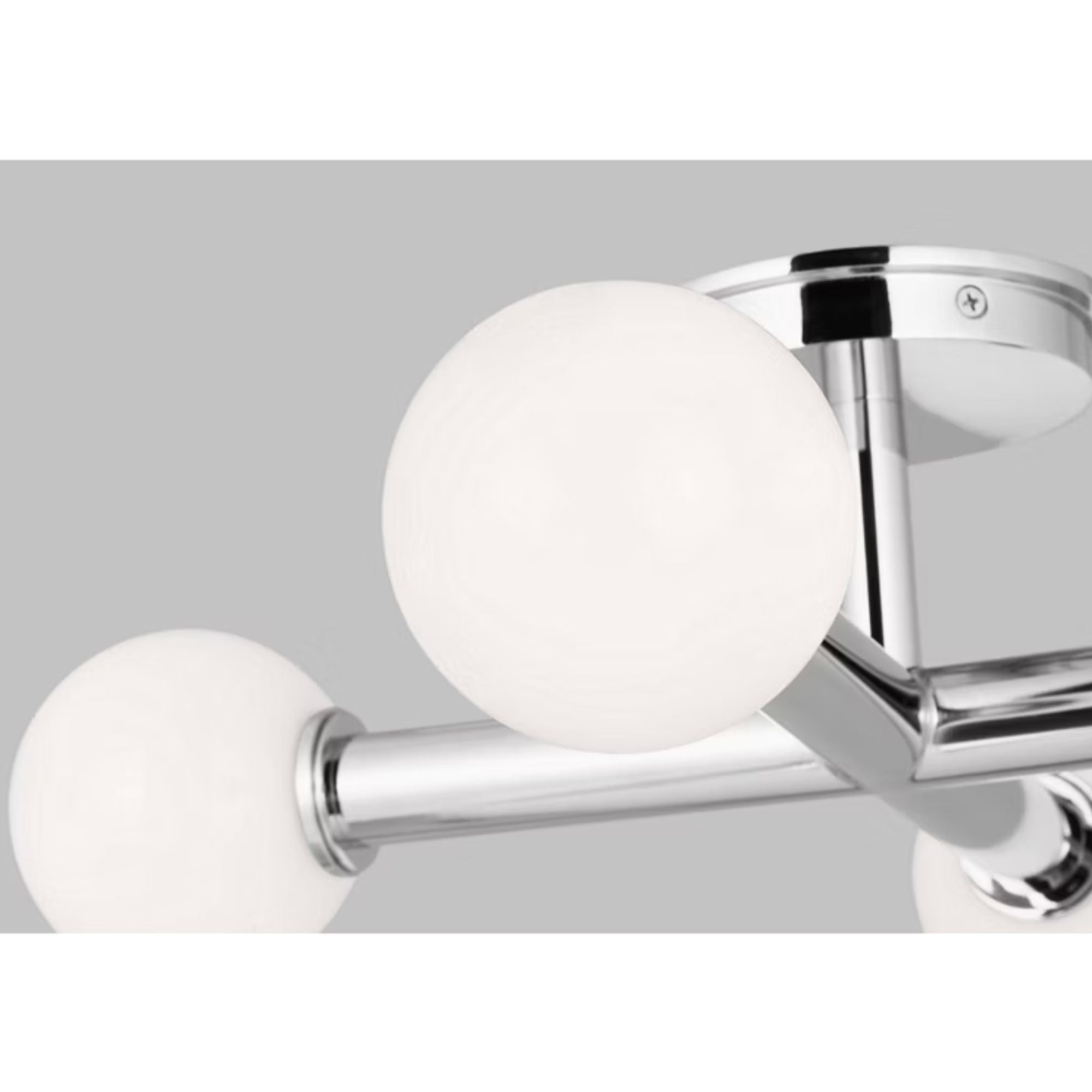 Nodes 18" 4-Light Flush Mount, Polished Nickel Finish