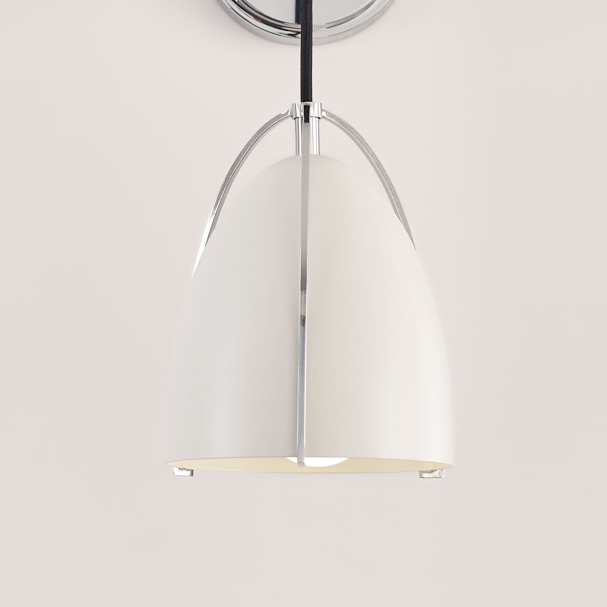 Norman 15" LED Bath Sconce, Chrome Finish with Matte White Shade