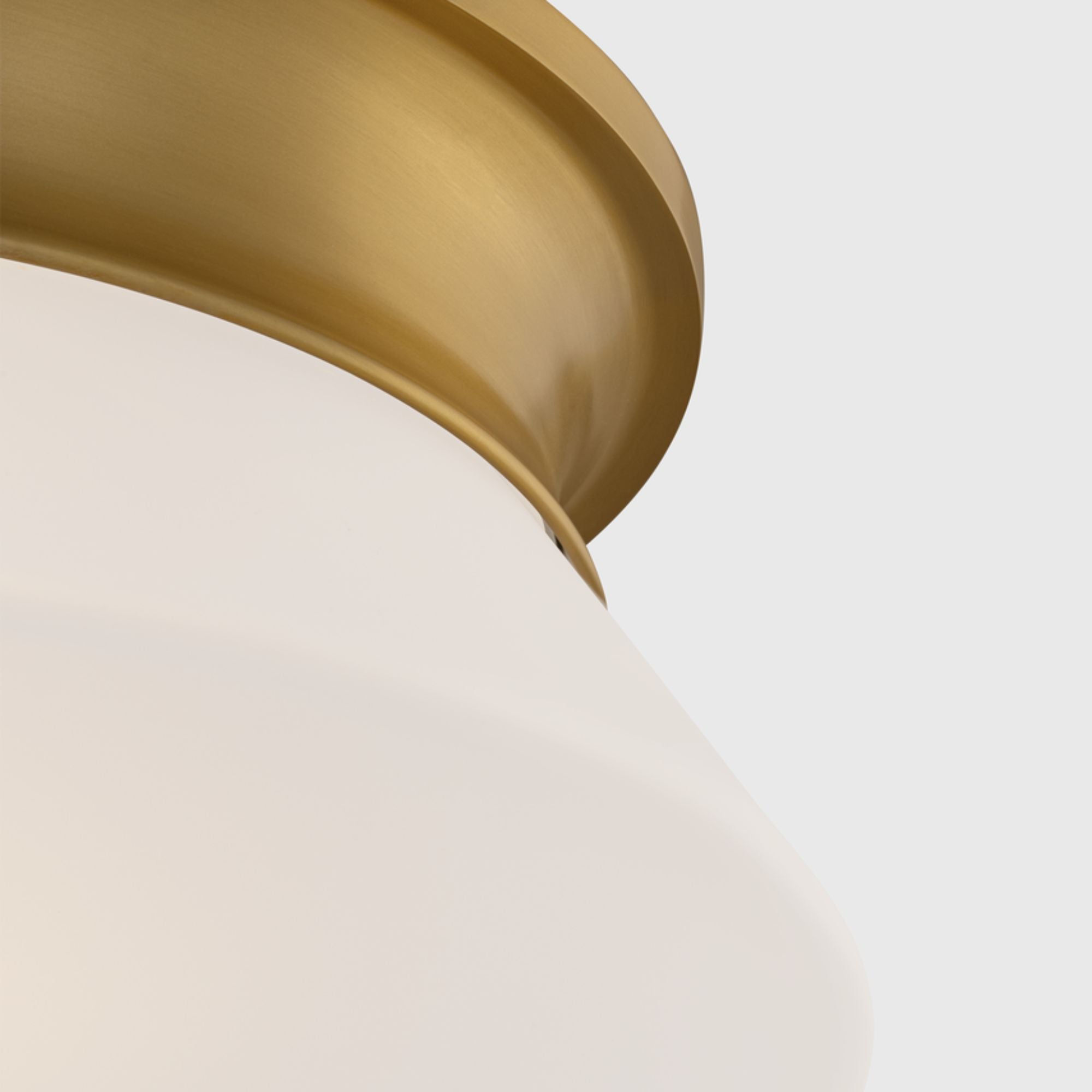 Panos 14" Flush Mount, Burnished Brass Finish
