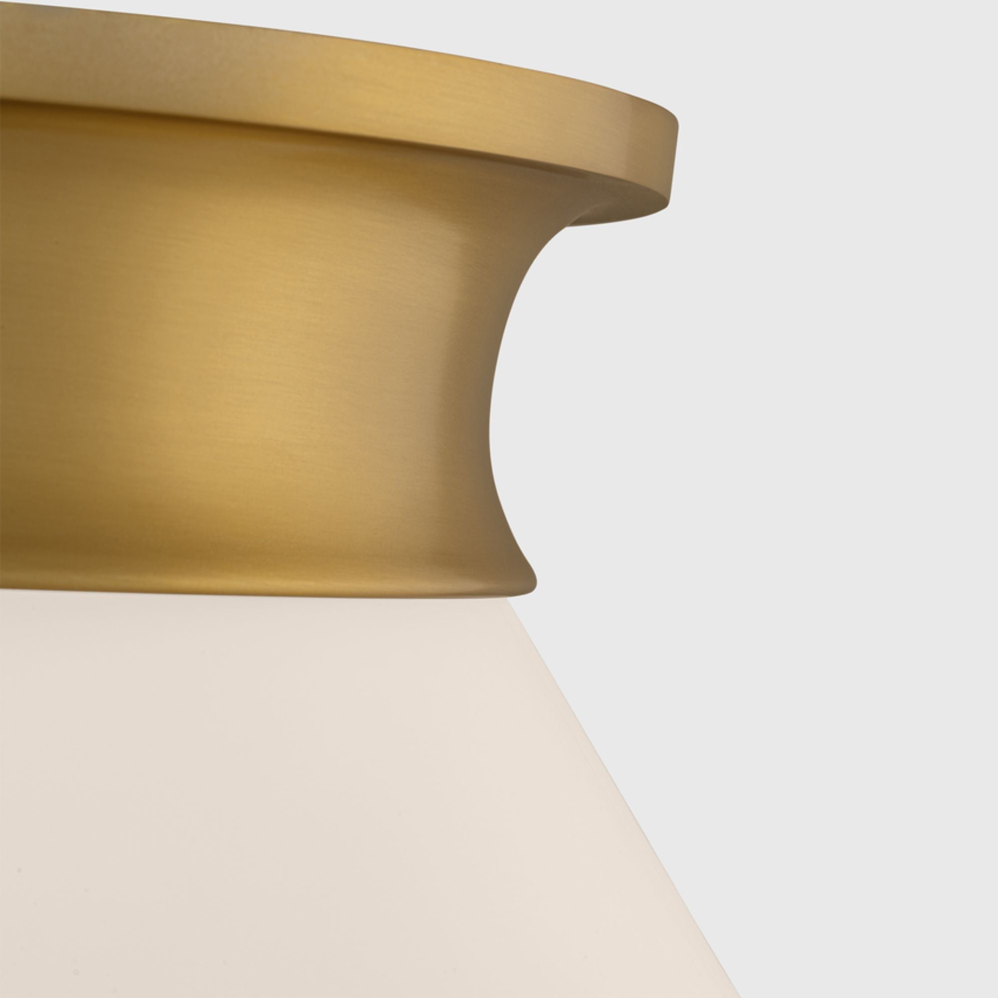Panos 14" Flush Mount, Burnished Brass Finish