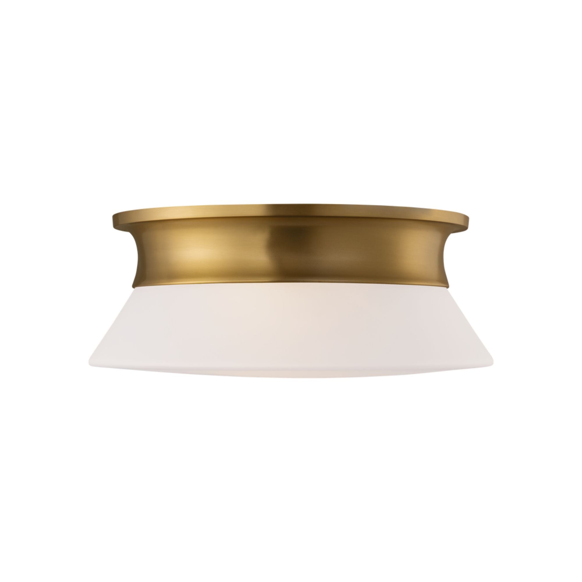 Panos 14" Flush Mount, Burnished Brass Finish