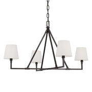 Perth 40" 4-Light X-Large Chandelier, Aged Iron Finish