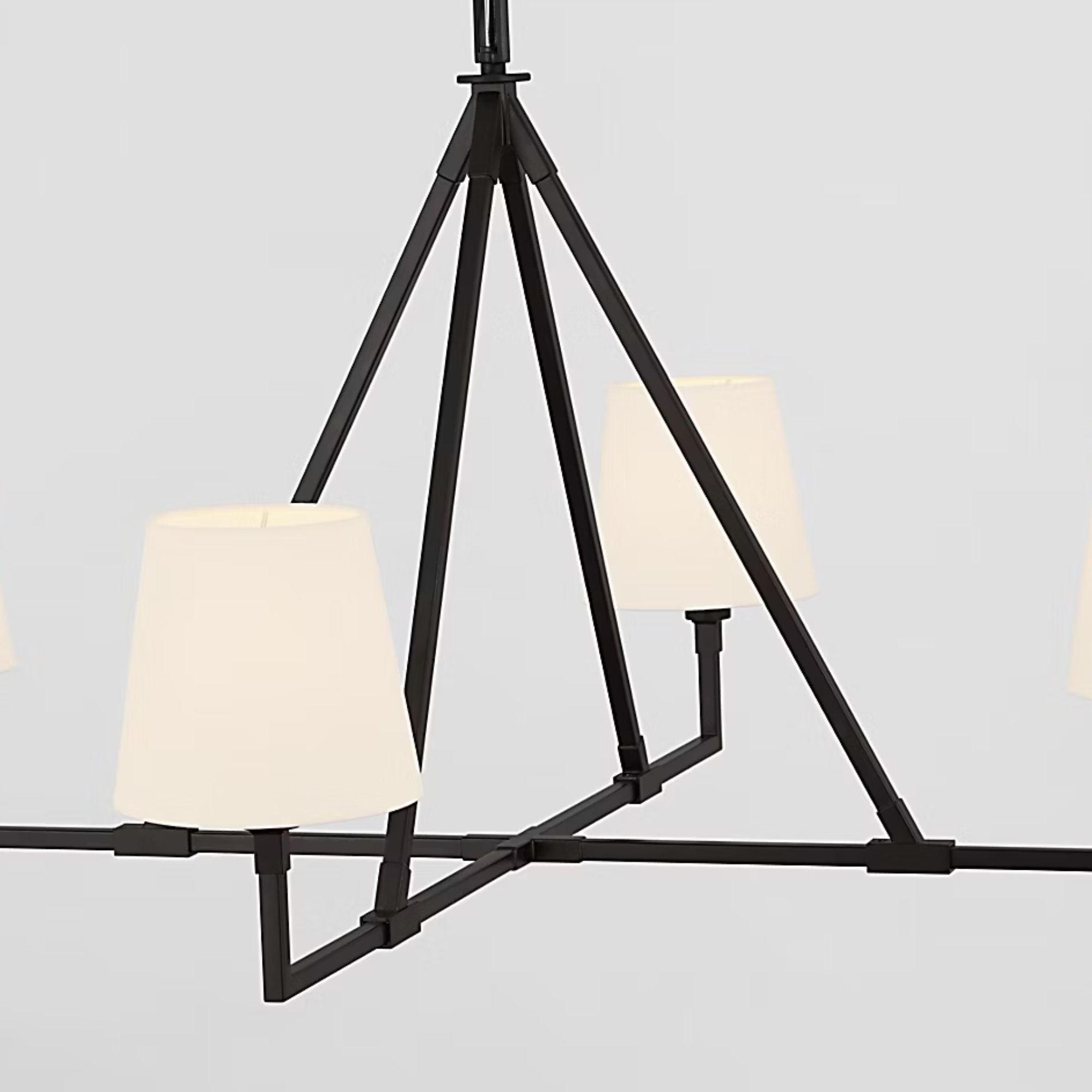 Perth 40" 4-Light X-Large Chandelier, Aged Iron Finish