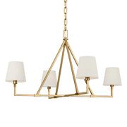 Visual Comfort Studio Perth 40 in. 4-Light Chandelier, Burnished Brass