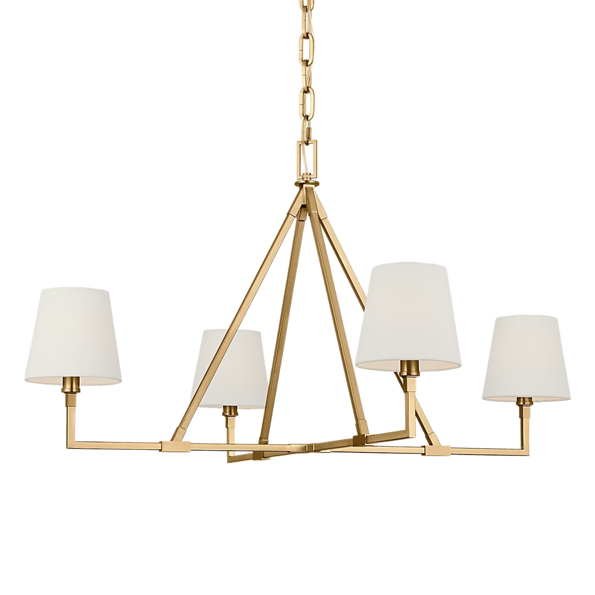 Perth 40" 4-Light X-Large Chandelier, Burnished Brass Finish