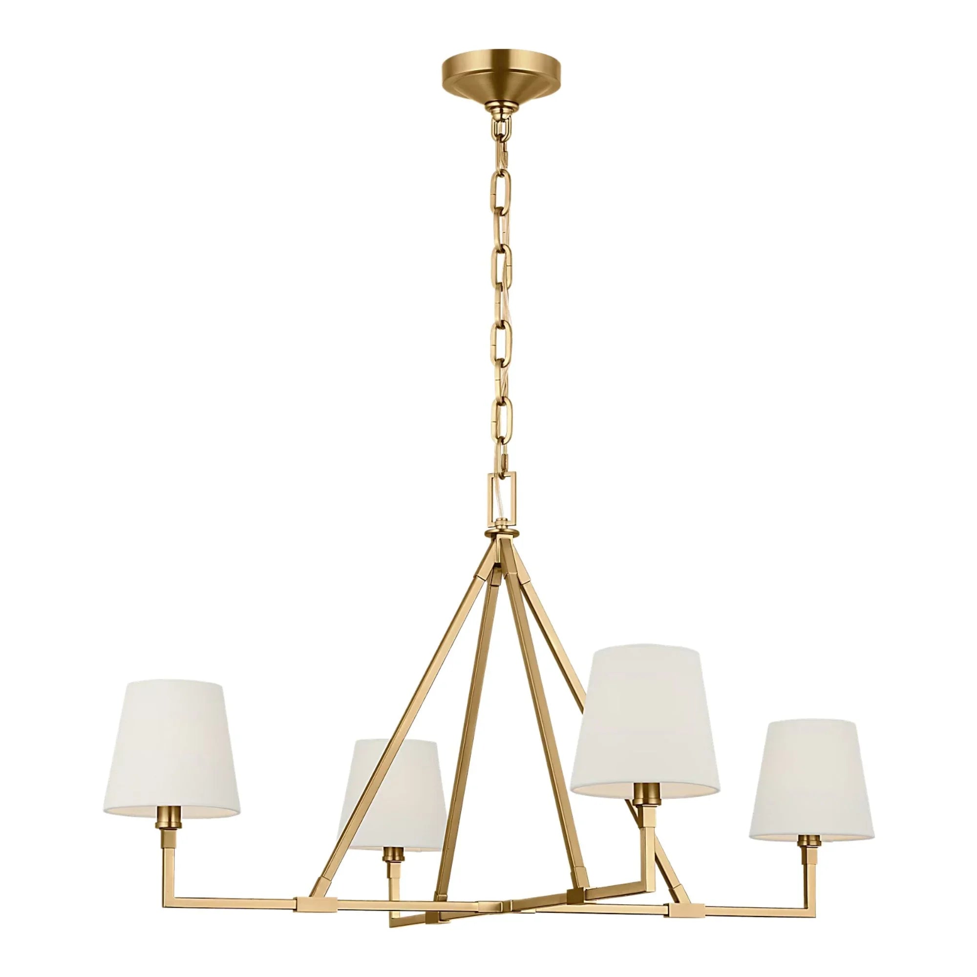Visual Comfort Studio Perth 40 in. 4-Light Chandelier, Burnished Brass