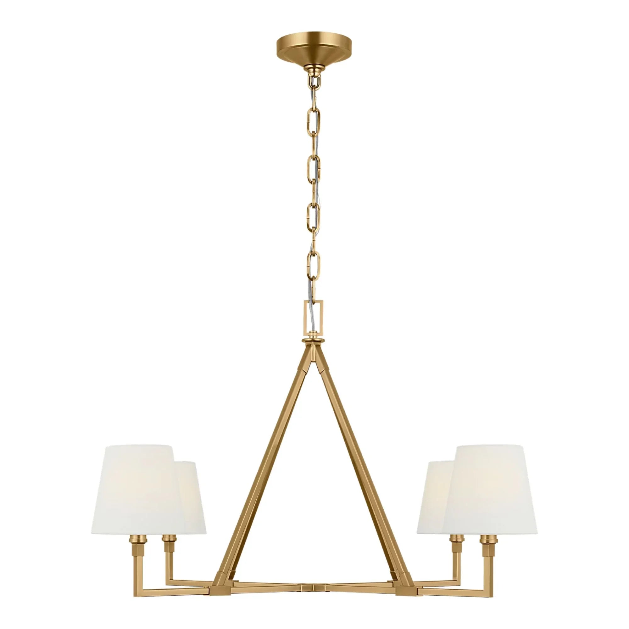 Visual Comfort Studio Perth 40 in. 4-Light Chandelier, Burnished Brass