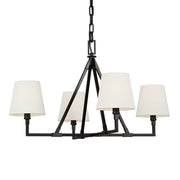 Perth 31" 4-Light Medium Chandelier, Aged Iron Finish