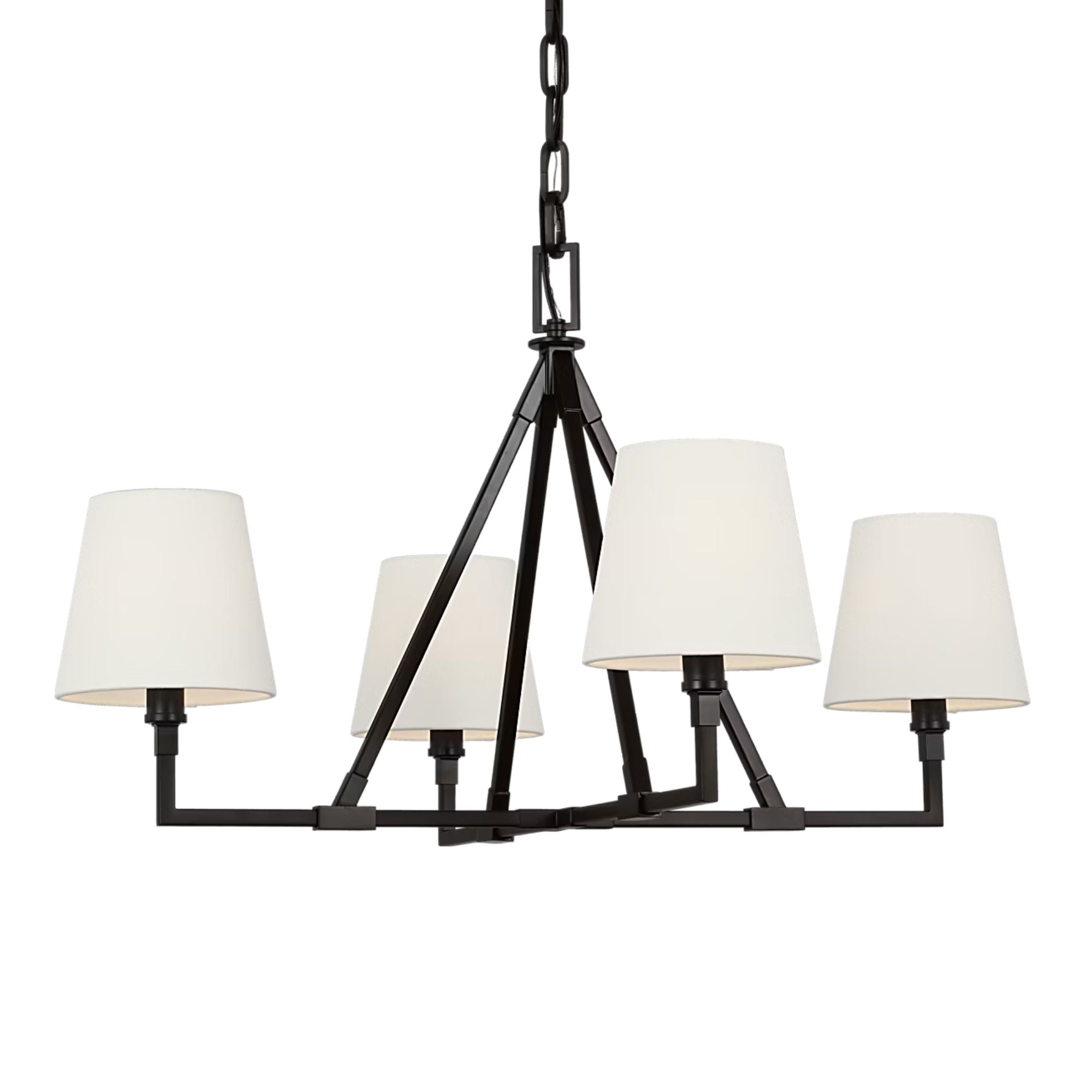 Perth 31" 4-Light Medium Chandelier, Aged Iron Finish