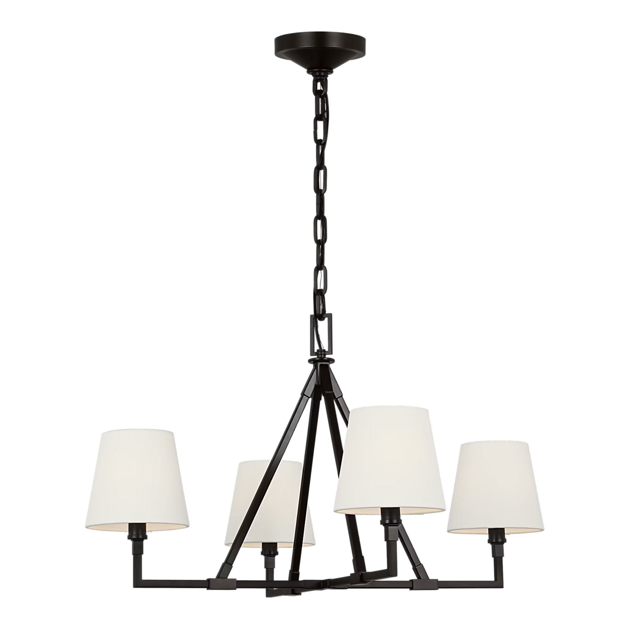 Perth 31" 4-Light Medium Chandelier, Aged Iron Finish