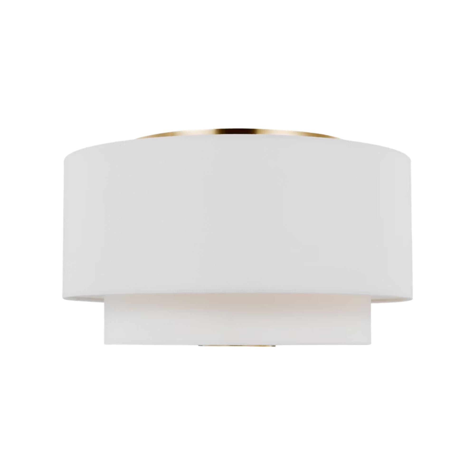 Sawyer 18" 3-Light Flush Mount, Burnished Brass Finish