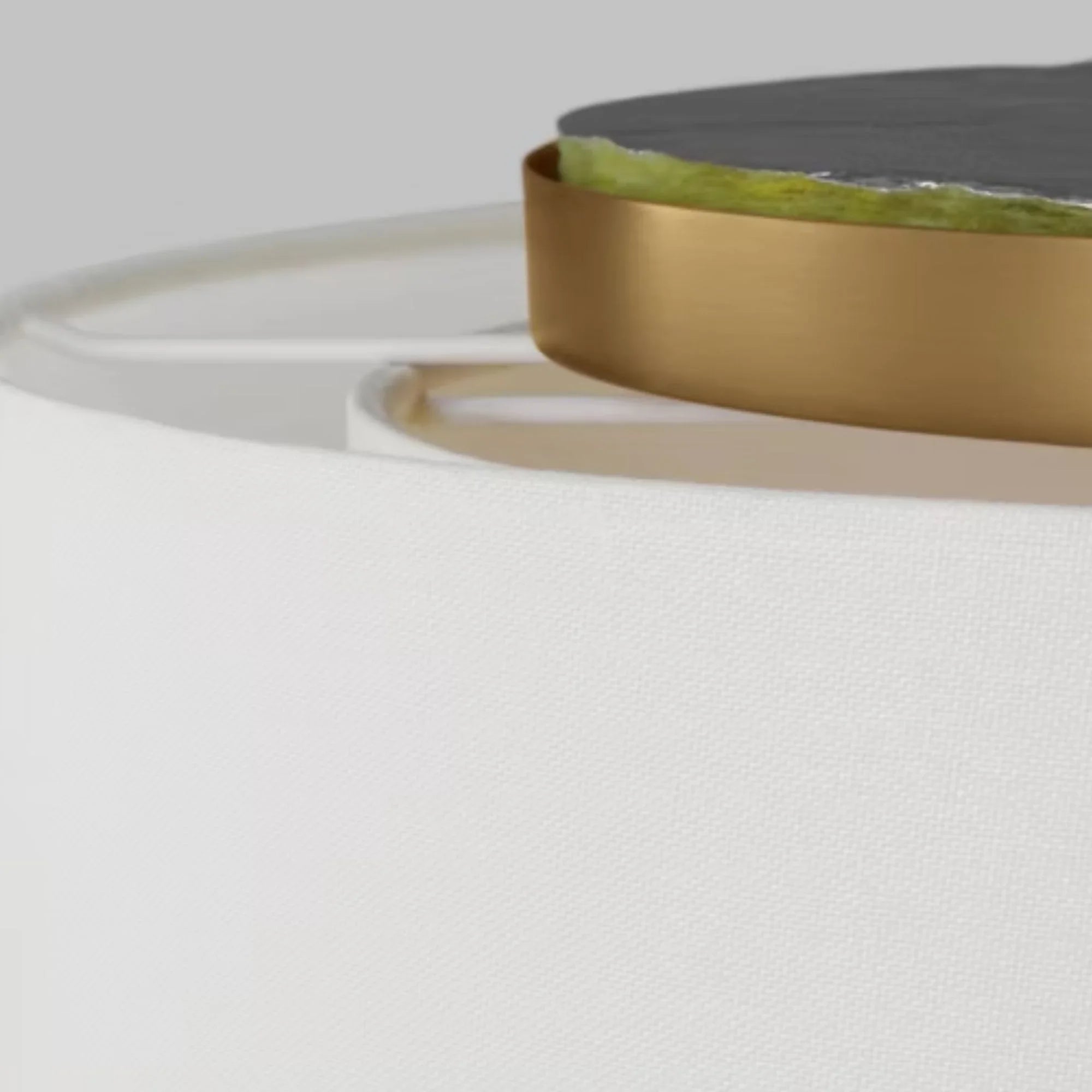 Sawyer 18" 3-Light Flush Mount, Burnished Brass Finish