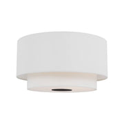 Visual Comfort Studio - Sawyer 18" 3-Light Flush Mount, Midnight Black Finish | Bees Lighting