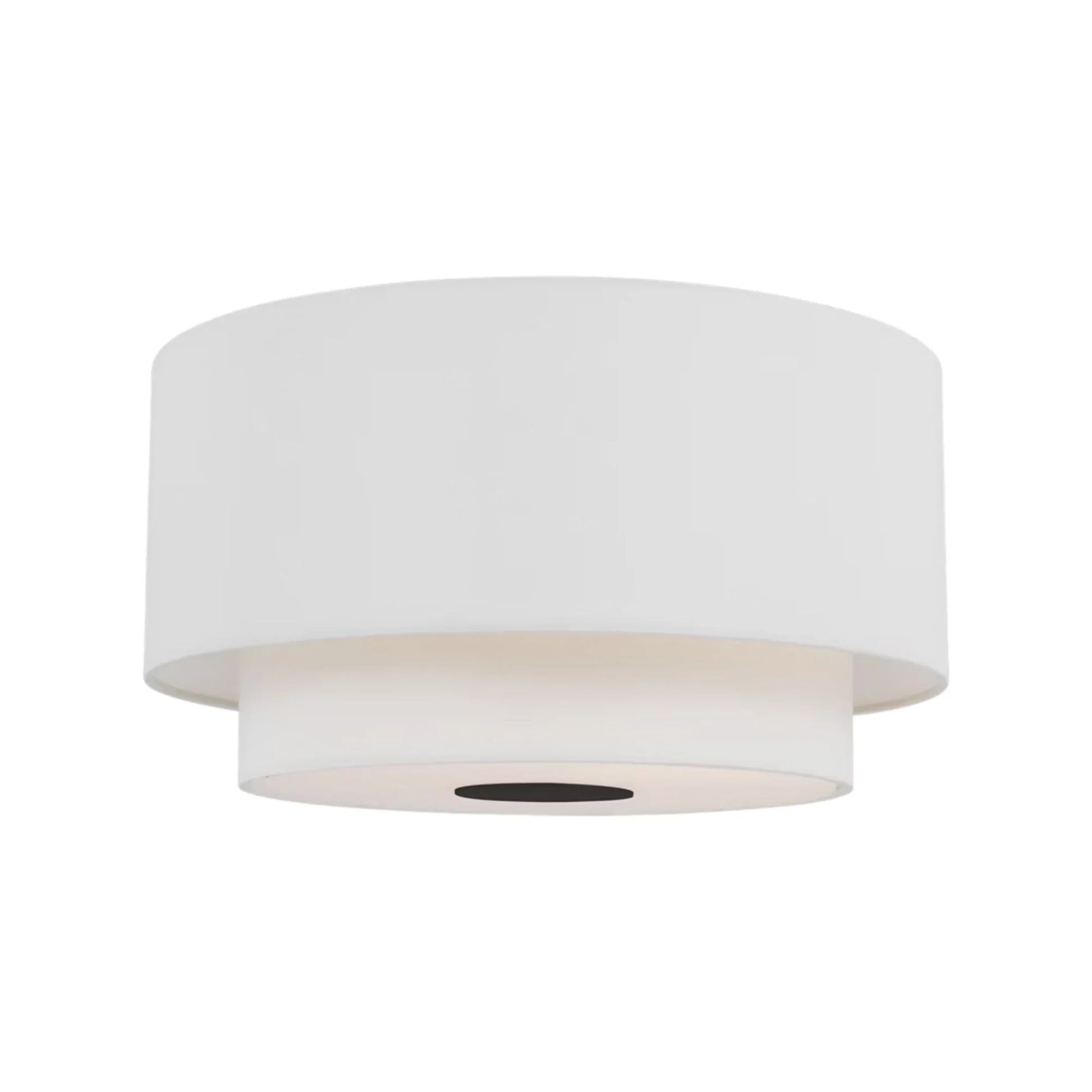 Visual Comfort Studio - Sawyer 18" 3-Light Flush Mount, Midnight Black Finish | Bees Lighting