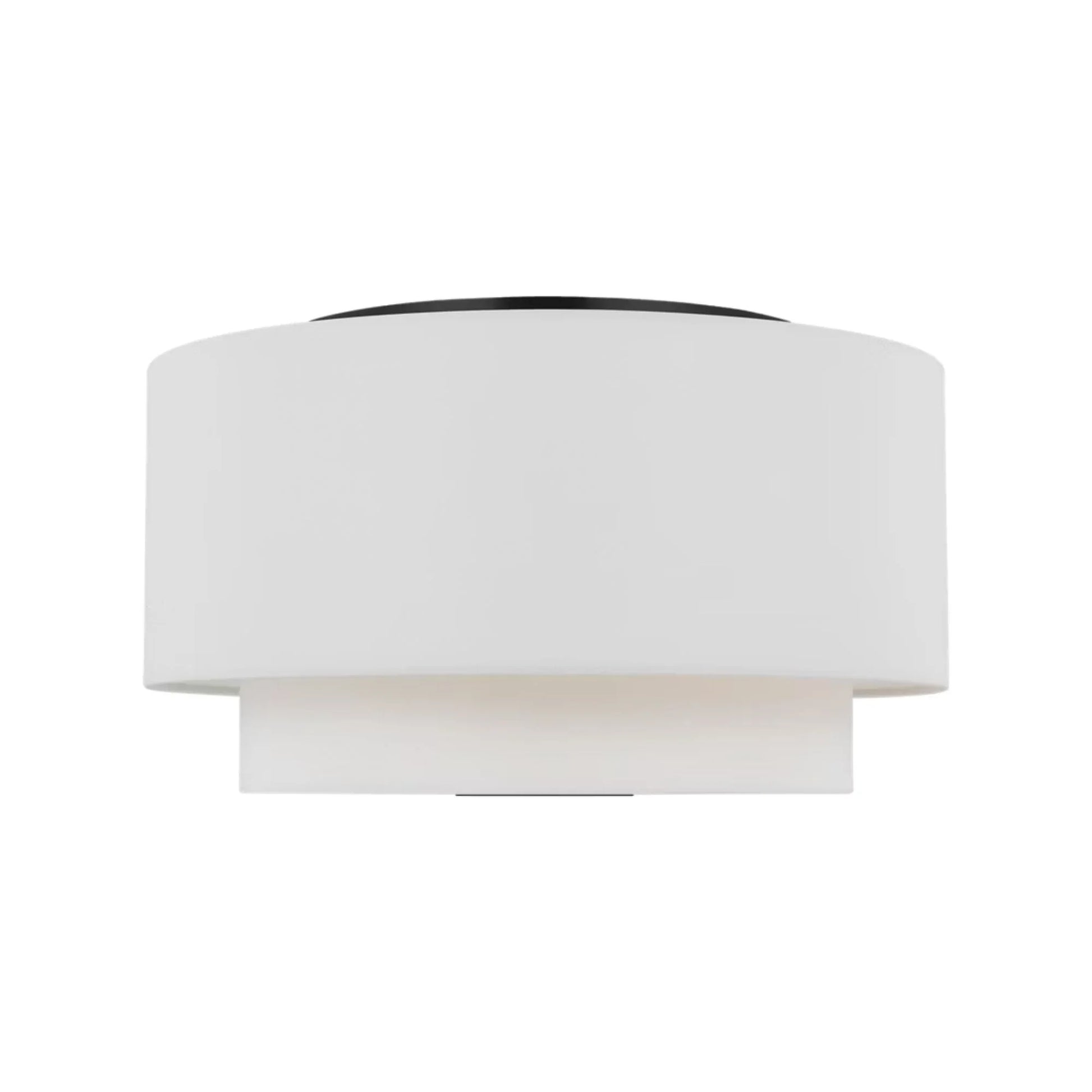 Visual Comfort Studio - Sawyer 18" 3-Light Flush Mount, Midnight Black Finish | Bees Lighting