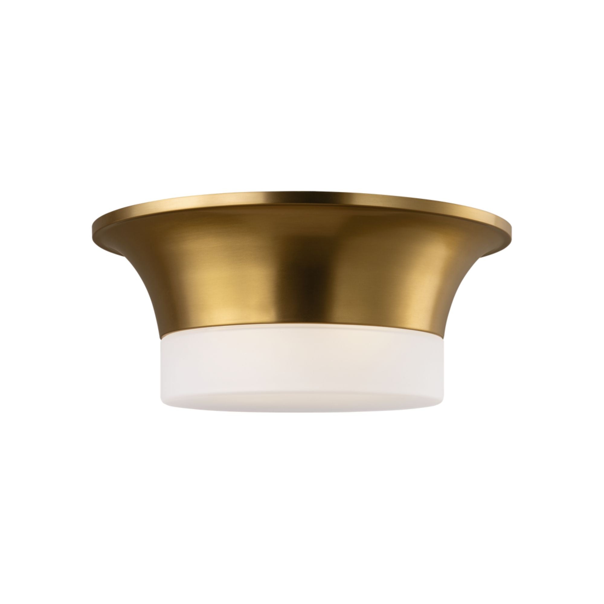 Sina 15" Flush Mount, Burnished Brass Finish