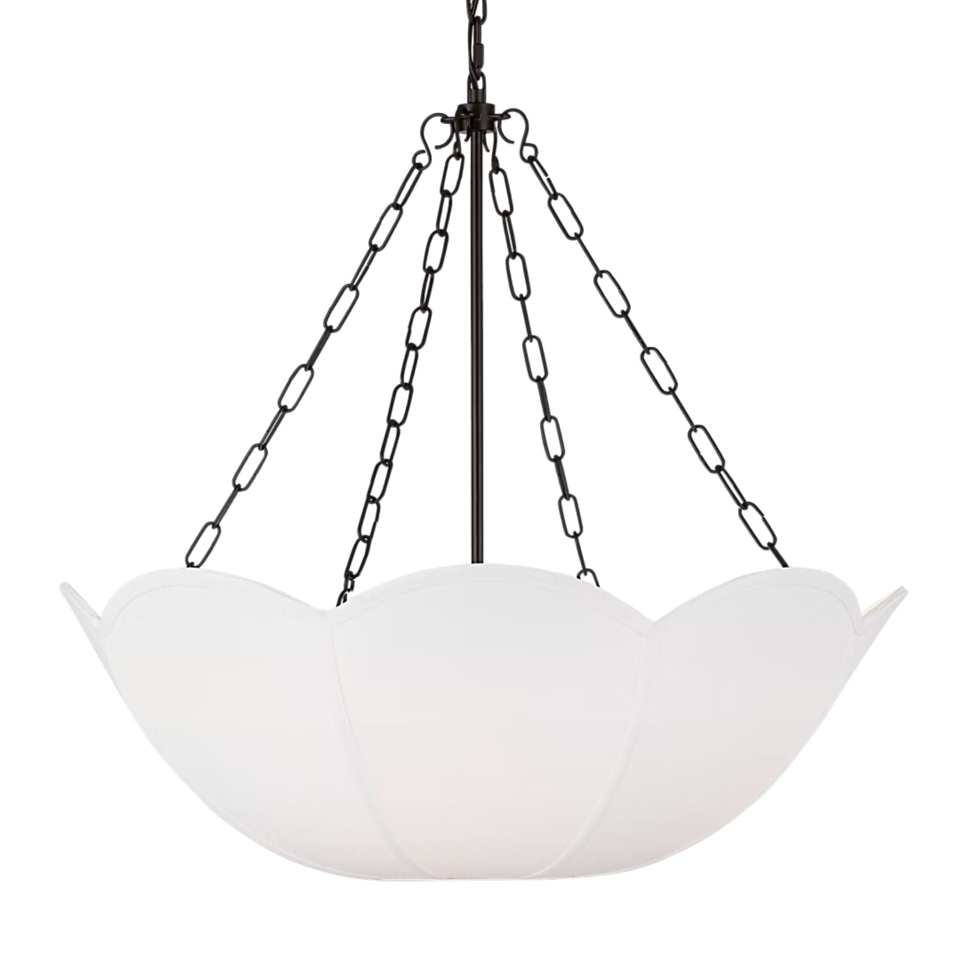 Stassi 24" 3-Light Small Chandelier, Aged Iron Finish