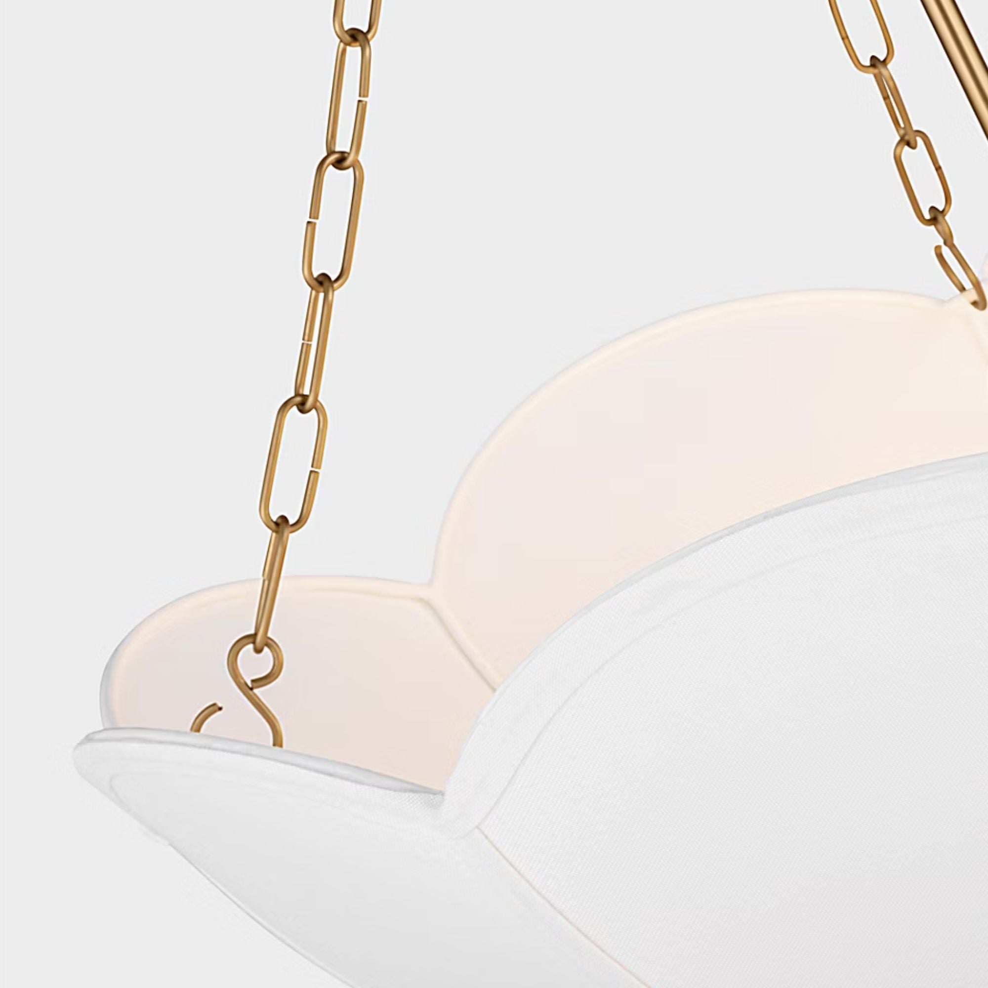 Stassi 24" 3-Light Small Chandelier, Burnished Brass Finish