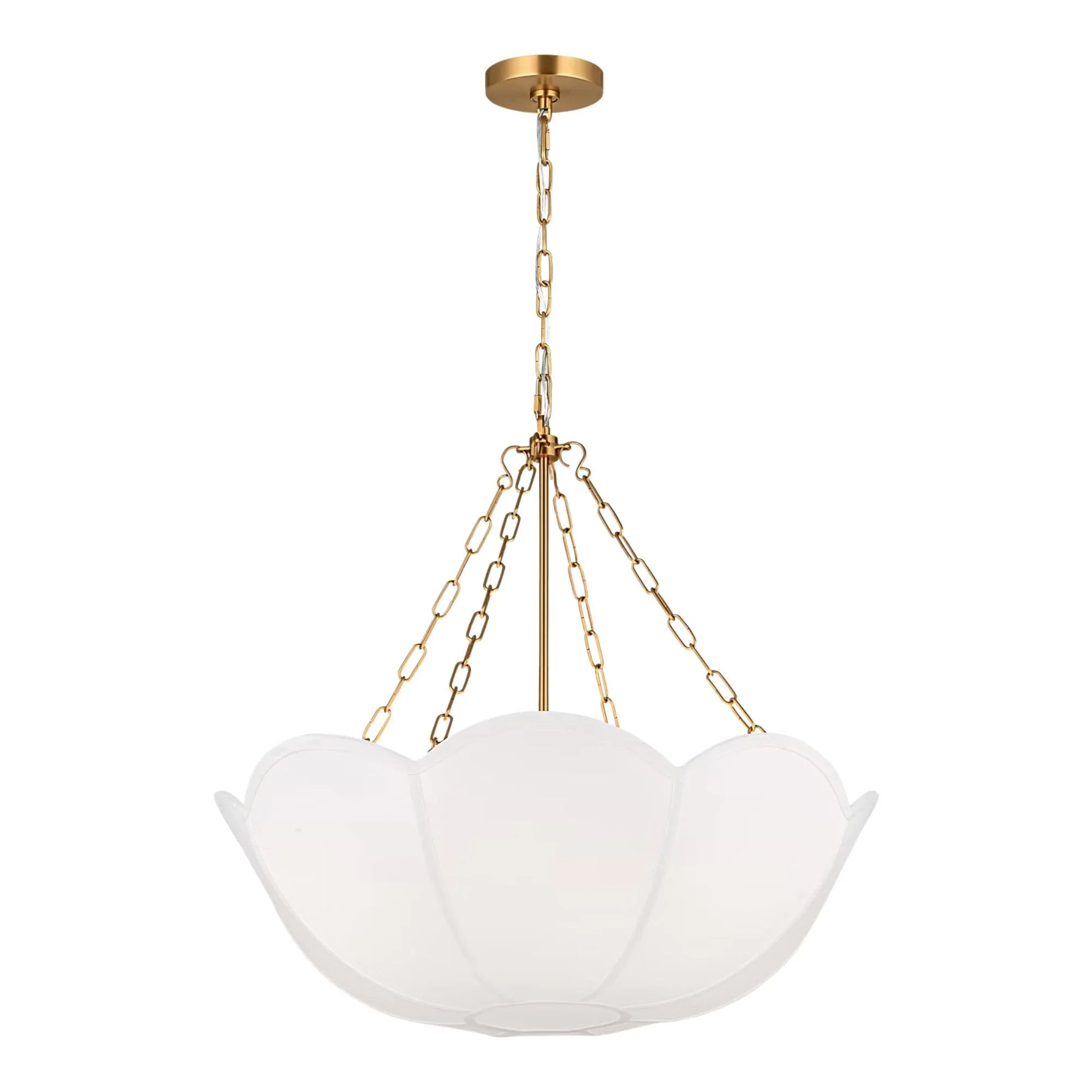 Stassi 24" 3-Light Small Chandelier, Burnished Brass Finish